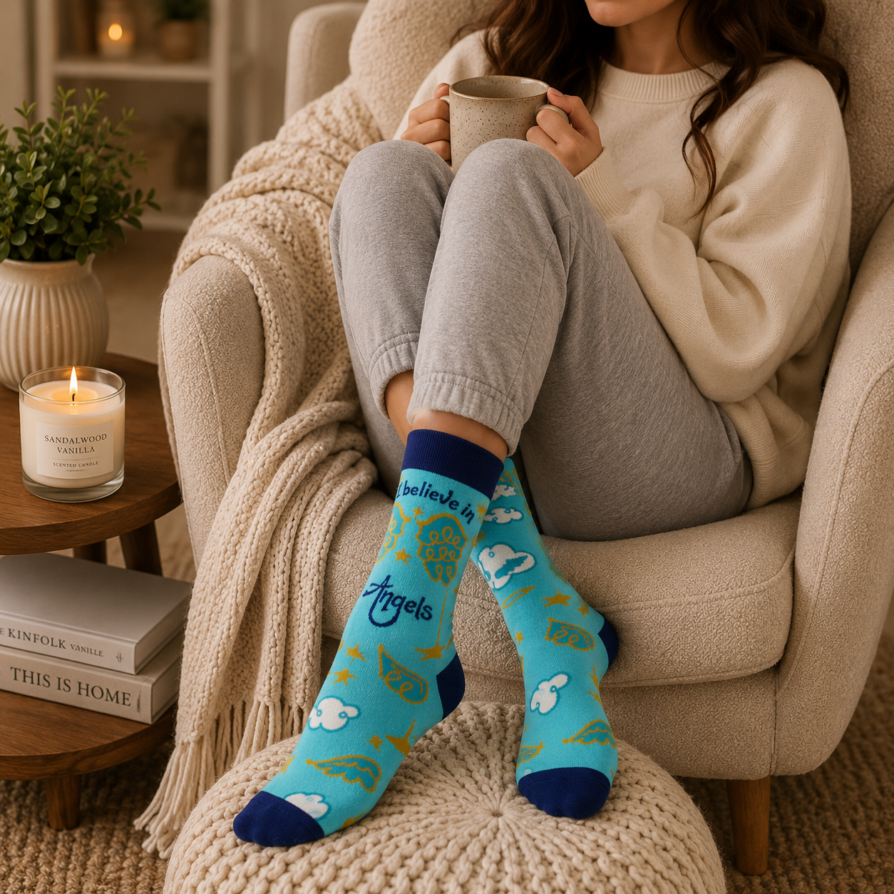 I Believe In Angels Women's Crew Socks