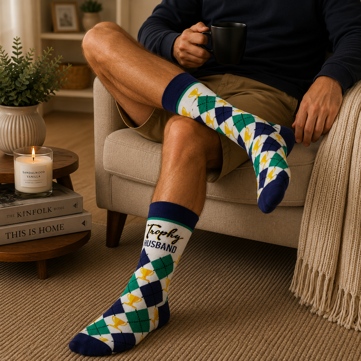 Trophy Husband Men's Crew Socks