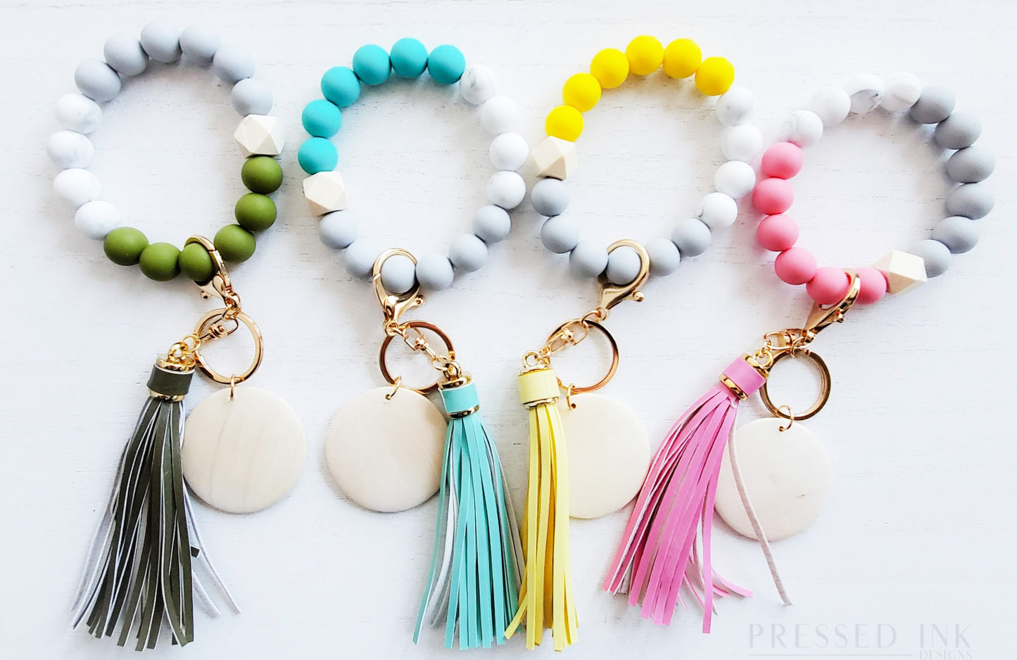 Marble Wristlet Keychains