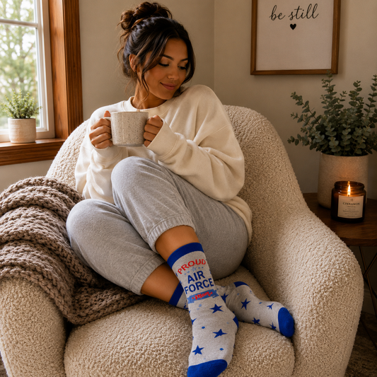 Proud Air Force Mom Women's Crew Socks