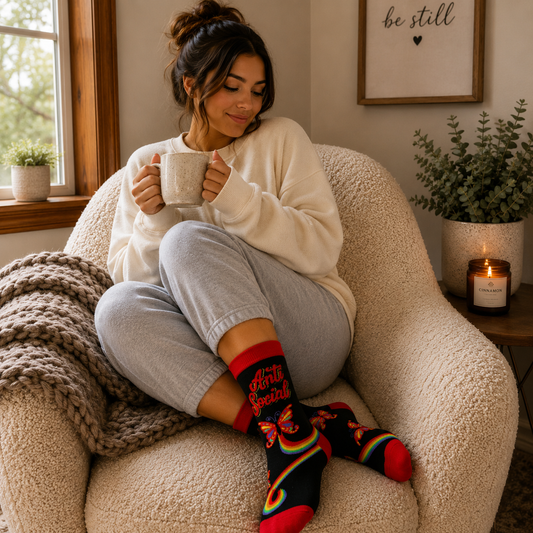 Anti Social Butterfly Women's Crew Socks
