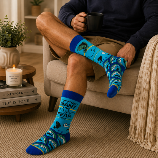 Fish Fear Me Men's Crew Socks