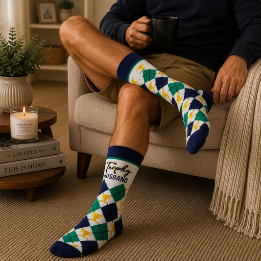 Trophy Husband Men's Crew Socks