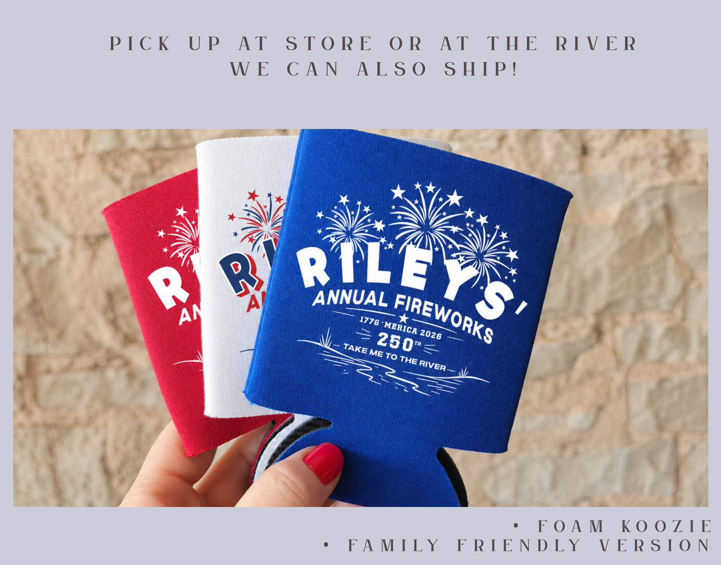 Annual Fireworks Show 2026 • Family Friendly Koozie