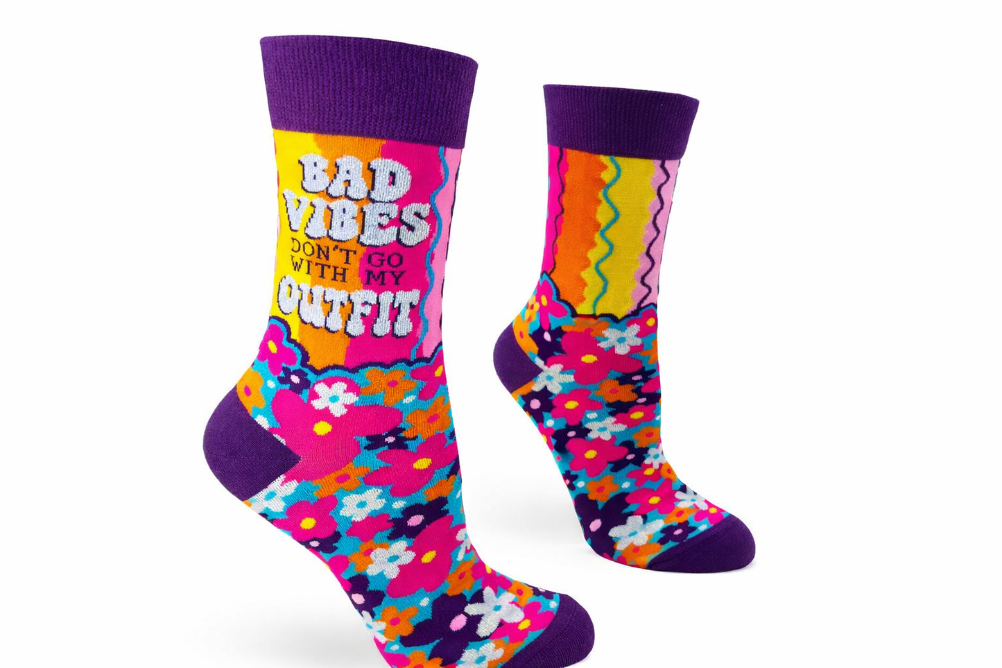 Bad Vibes Don't Go With My Outfit Women's Crew Socks
