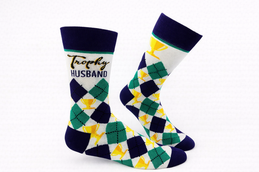 Trophy Husband Men's Novelty Crew Socks