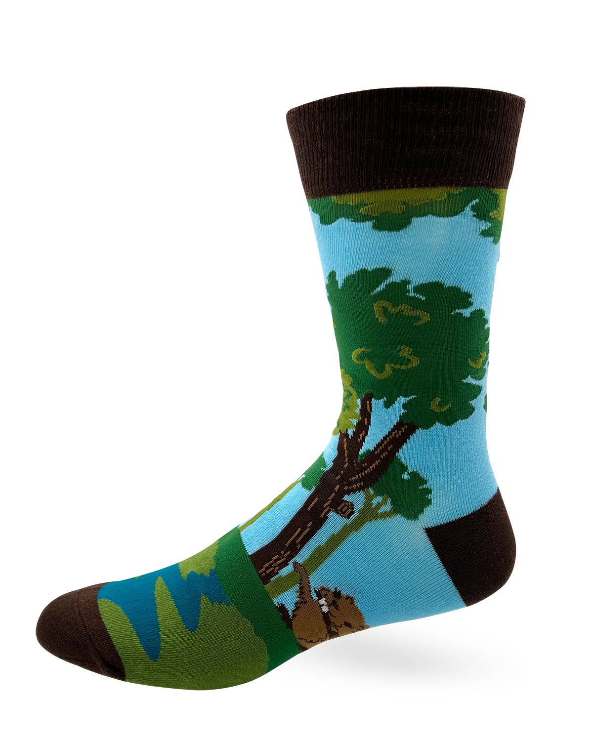 Save The Tree Eat A Beaver Men's Novelty Crew Socks