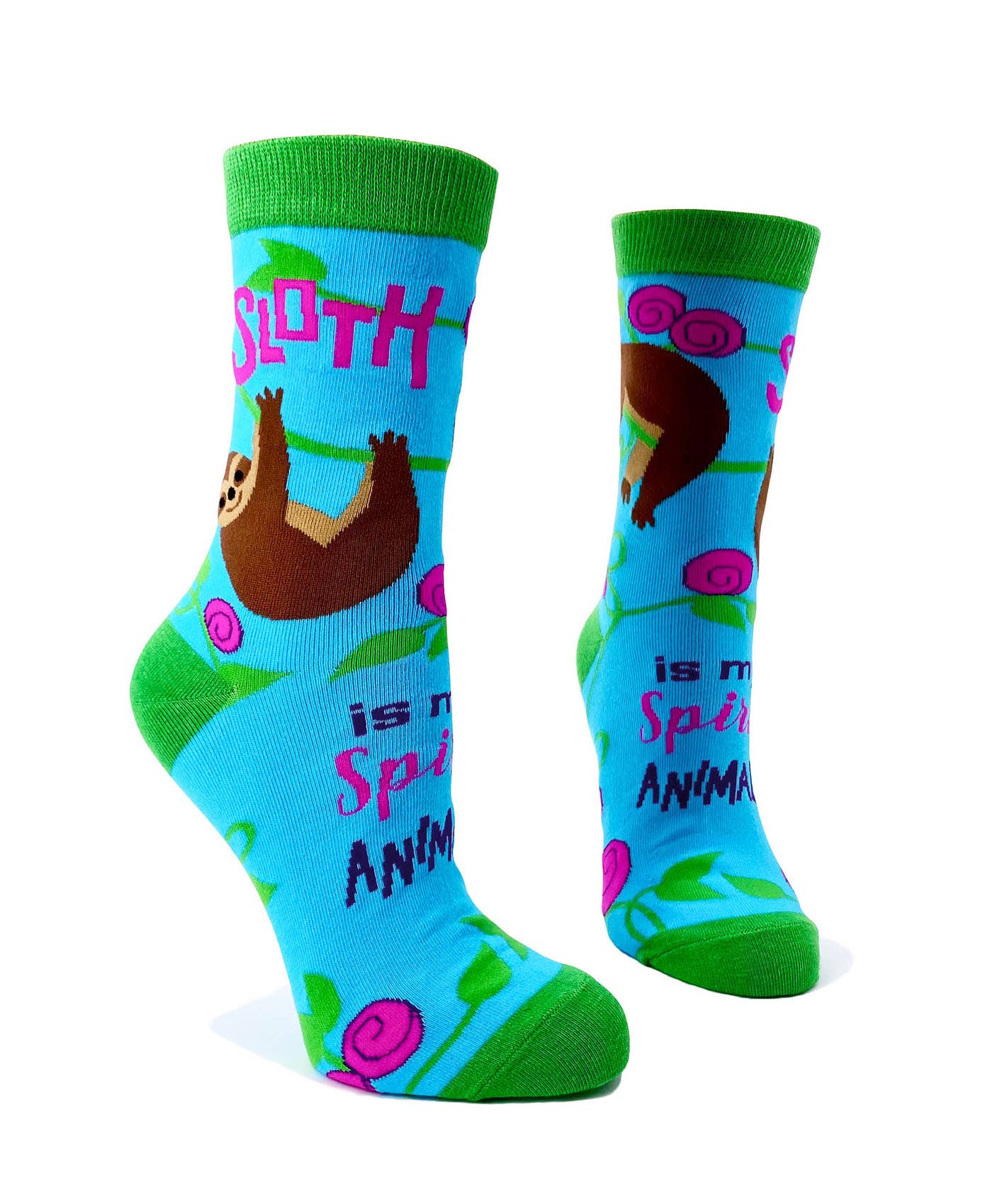 Sloth is My Spirit Animal Women's Novelty Crew Socks