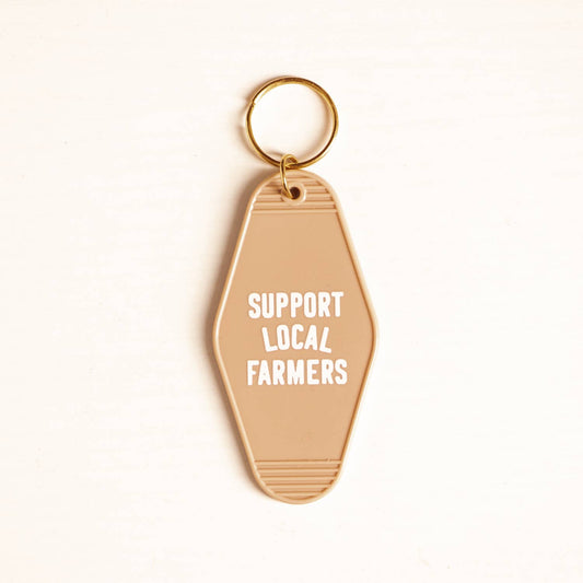 Support Local Farmers Motel Keychain