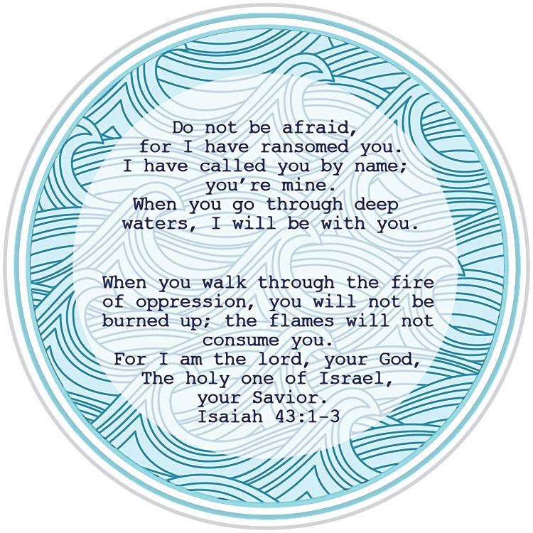 Bible Verse, Isaiah 43 Sticker