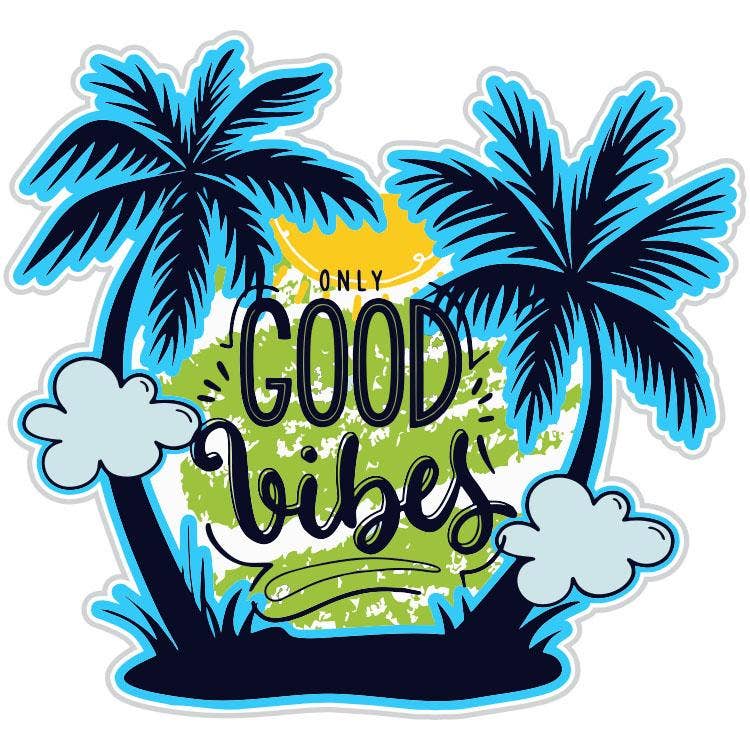Good Vibes Tropical Summer Fun Sticker